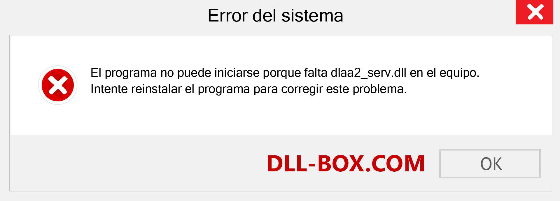 ¿Falta el archivo dlaa2_serv.dll ?. Descargar para Windows 7, 8, 10 - Corregir dlaa2_serv dll Missing Error en Windows, fotos, imágenes